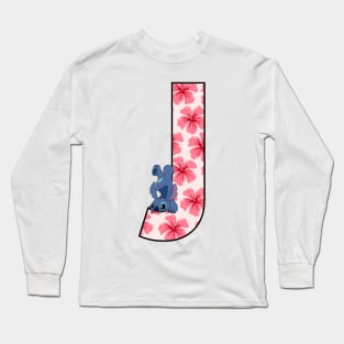 Stitch letter Long Sleeve T-Shirt